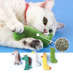 Catnip animais de estimação brinquedo gatos suprimentos para gatos bonitos brinquedos filhote de cachorro gatinho dentes moagem gato pelúcia polegar travesseiro proteger boca acessórios para animais de estimação - Image 1