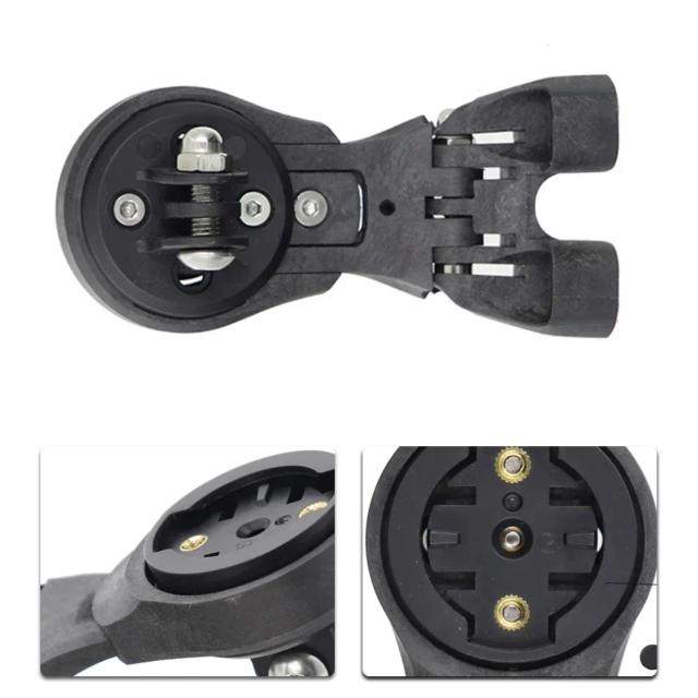 Suporte Ajustável para GPS Garmin em Fibra de Carbono para Bicicletas com Velocímetro e Acessórios de Montagem