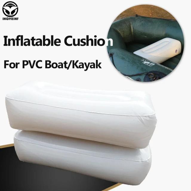 Almofada Inflável Confortável em PVC para Barcos, Caiaques e Canoas - Assento de Pesca e Remo 56x27x15cm