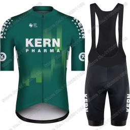 Conjunto de camisa de ciclismo 2024 Kern Pharma,Roupa de ciclismo masculina,Kit de manga curta unissex de verão,Terno de camisa para bicicleta de estrada,Calções de bicicleta - Image 4
