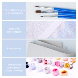 GATYZTORY-Kit Pintura a Óleo para Adultos e Crianças, Canvas Picture, Pintura à Mão, DIY Set, Presente de Natal, Handmade, Por Números - Image 4
