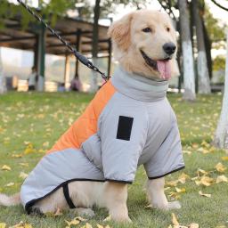Jaqueta acolchoada reflexiva impermeável do zíper para cães, revestimento quente, roupa do animal de estimação, roupas windproof, inverno - Image 1