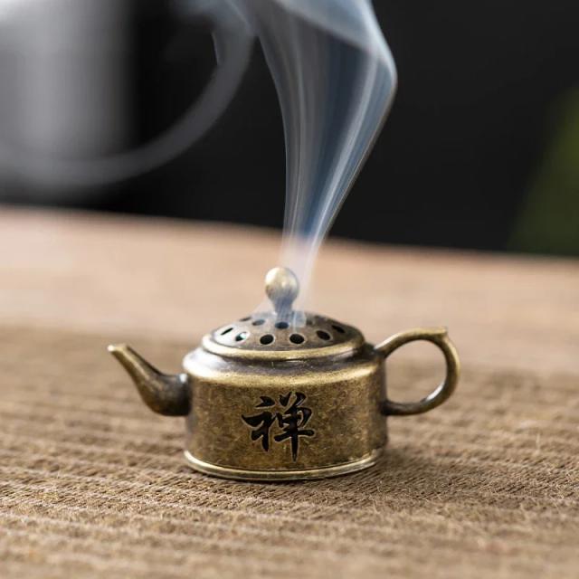 Mini Queimador de Incenso em Forma de Bule: Decoração Criativa para Escritório e Casa em Estilo Chinês