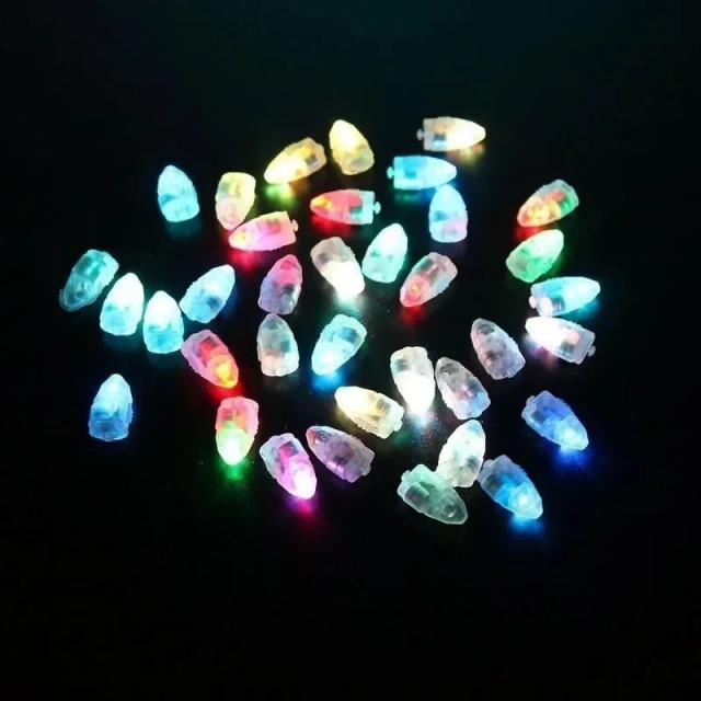 Conjunto de 10 Balões de Luzes LED Coloridas com Interruptor Intermitente
