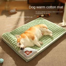 Tapete de cachorro quente e confortável, cama destacável e lavável, adequado para cães grandes, pet fornecimentos, outono e inverno - Image 2