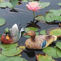 Resina intempéries Pato Flutuante, Cisne Decorações, Realista Natação Pato Selvagem, Outdoor Garden Pond Decor - Image 4