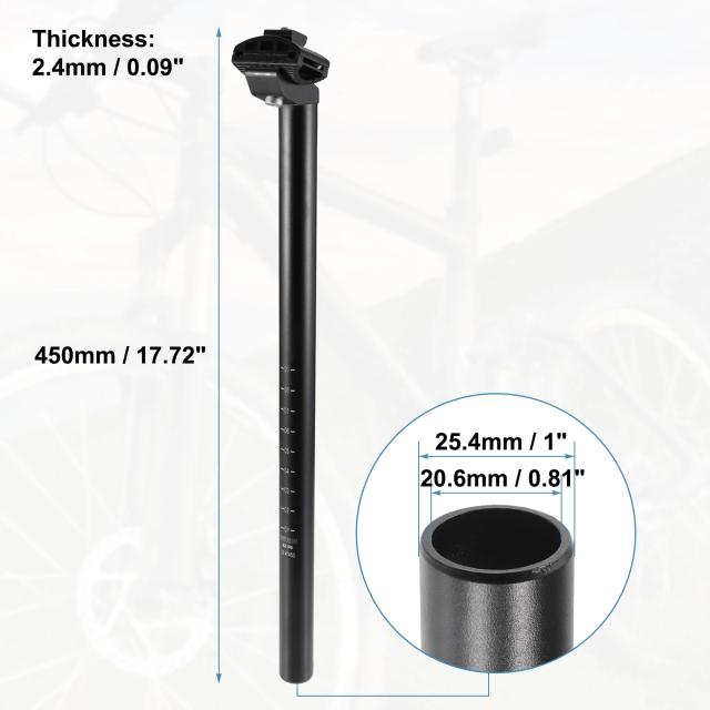 X Autochaux Canote de Selim Liga de Alumínio para Bicicleta 300-450mm
