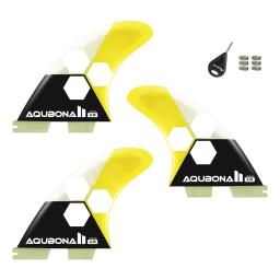 Conjunto de aletas propulsoras de prancha de surfe Tamanho M/L Honeycomb Desempenho de fibra de vidro Compatível com aba única ou aba dupla de várias cores - Image 3