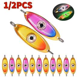 Subaquática Eye Shape LED Fishing Lure Luz, impermeável, luminosa, Squid Bait, Acessórios de pesca - Image 1