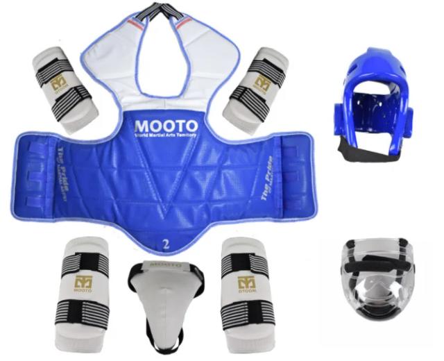 Conjunto Masculino de Equipamento de Proteção para Taekwondo e Treino de Combate Real