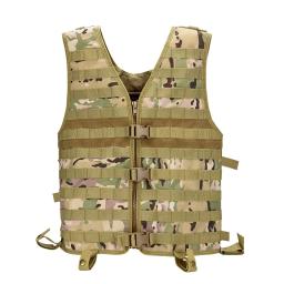 Colete ajustável leve airsoft, colete tático Molle, CS Wargame militar, transportador de carga de caça, jaqueta de camuflagem - Image 6