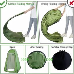 Portátil Outdoor Privacidade Chuveiro Tenda, Banho de praia, vestiário, WC privado, Acampamento, Caminhadas, Pesca, Pára-sol, 1pc - Image 4