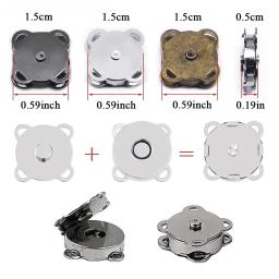 10/8 conjuntos de botão de pressão magnético metal flor de ameixa costurar em fechos de botão fixadores para bolsas bolsa roupas acessórios diy - Image 4