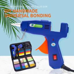 Mini Hot Melt Glue Gun Set, Alta Temperatura, Calor, Silicone, Artesanato DIY, Ferramenta de Reparação, 7mm Glue Sticks, 20W, 8Pcs - Image 1