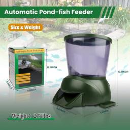 Alimentador automático de peixes com grande capacidade, dispositivo de alimentação automático alimentado por bateria, cronometrado e quantitativo - Image 2