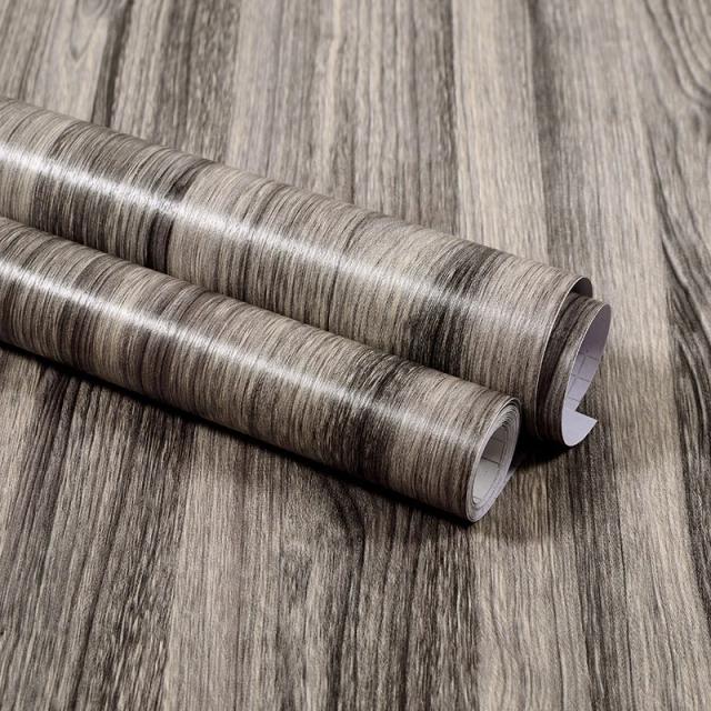 Transforme sua Casa com Papel Adesivo de Madeira PVC para Móveis e Paredes - Adesivos de Vinil para Sala e Cozinha