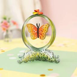 Círculo redondo bola de cristal suporte borboleta corte dados molde scrapbooking em relevo álbum de fotos decoração cartão fazendo diy artesanato - Image 5
