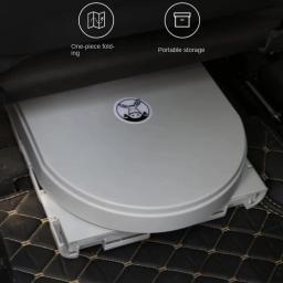 Banheiro portátil para acampar, conveniente carro montado, dobrável viagem penico, à prova de odor e antiderrapante, adultos e crianças, idosos - Image 5