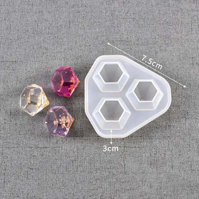 Moldura de Silicone para Pingente de Diamante: DIY de Joias em Resina Epóxi para Chaveiros e Artesanato