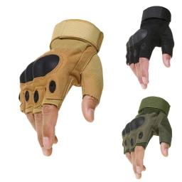 Luvas militares de meio dedo dos homens, ao ar livre, tático, esportes, tiro, caça, airsoft, motocicleta, ciclismo - Image 2