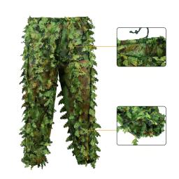 Ao ar livre para altura 160-180cm nova flor pegajosa folhas biônicas camuflagem terno caça ghillie terno floresta camuflagem universal - Image 4