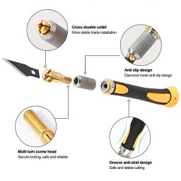 Precision Craft Bisturi Set, Inclui 10 Lâminas à Prova de Ferrugem, Arte DIY, Escultura Gravura e Hobby Uso - Image 5