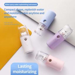 Cute Cat Nano Mist Facial Pulverizador, Instrumento de beleza, Umidificador recarregável USB, Face Steamer, Ferramenta de beleza hidratante, Nebulizador - Image 6
