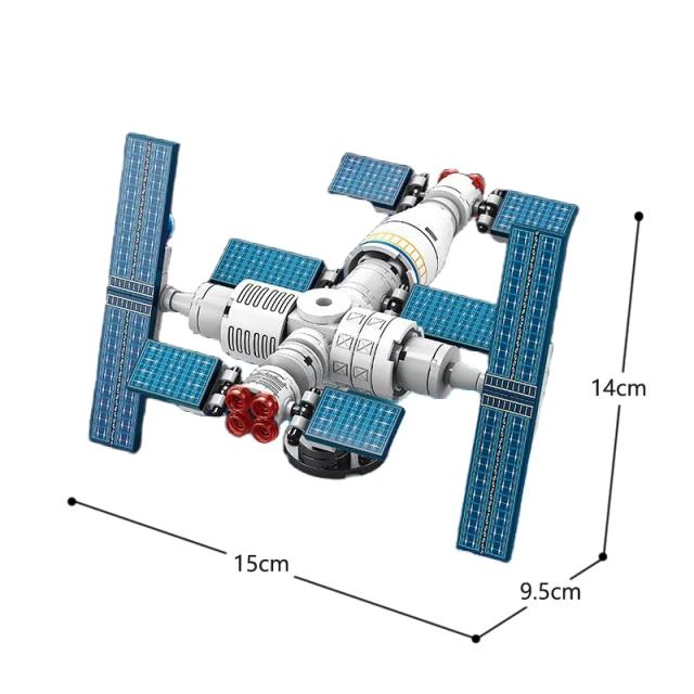 Foguete Mini Aeroespacial Tripulado: Construa Sua Estação Espacial com Blocos Compatíveis com LEGO para Priquenos Arquitetos Urbanos