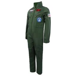 Top gun filme cosplay uniforme da força aérea americana trajes de halloween para homens adulto exército verde piloto macacão astronauta - Image 6