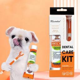 Pet Toothpaste Set for Dog, Produtos de limpeza oral, Ferramentas de cuidados dentários, Dog Toothbrush Set - Image 1