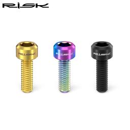 Risco 4 peças m6x16/18/20mm parafusos fixos de freio a disco de bicicleta com arruela de titânio braçadeira de pinça de freio de mountain bike - Image 5
