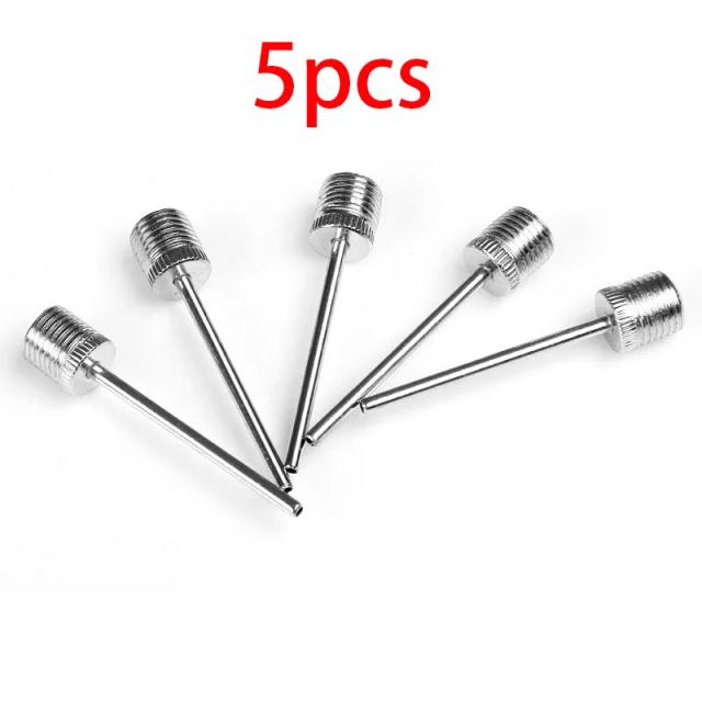 Conjunto de 5 Adaptadores para Inflar Bolas de Basquete e Futebol com Bicos de Aço Inoxidável