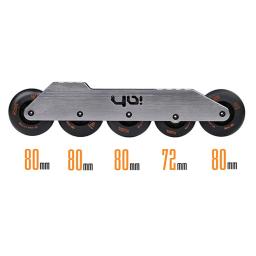 1 par 100% original yoyo skate sago 5S quadro de skate inline para 80-72-80-80-80mm 5 rodas velocidade slalom patinação base patines perseguição - Image 3