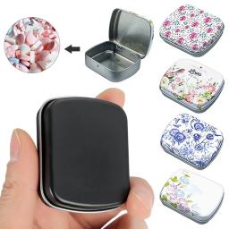 Caixa de lata de metal pequeno com tampa recipiente de chá de doces aleta ferro caixa de armazenamento de jóias maskeup organizador mini pílula caixa de presente decoração - Image 3