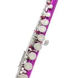 Slade flauta de tom c com 16 buracos, chave e, rosa vermelha, instrumento profissional de sopro, chave fechada, tubo de cuproníquel, kit para iniciantes - Image 5