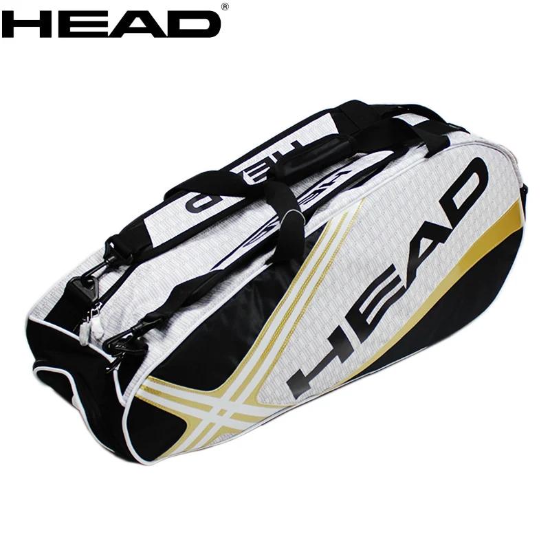 Saco De Raquetes De Tênis De Cabeça, Mochila De Grande Capacidade, Badminton Gymbag, Saco De Raquete De Squash com Sapatos Separados, 3-6 Peças - Image 1