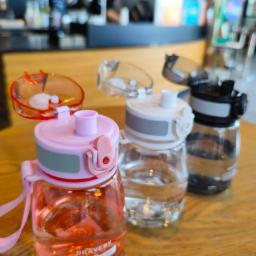 Garrafa de água plástica com canudos, Mini Big Belly Cup, Garrafa de água esportiva, Portátil Leakproof, Presente da menina do estudante, 400ml - Image 3