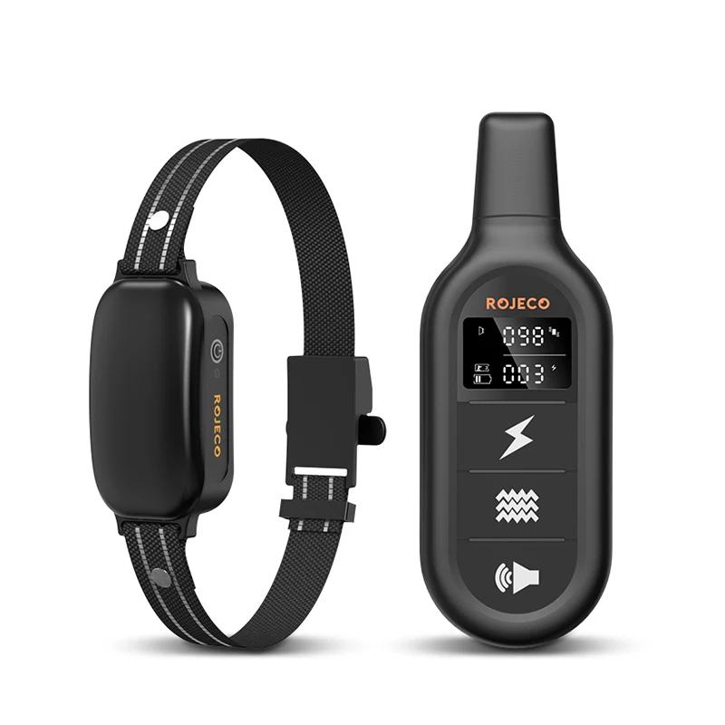 ROJECO Elétrica Dog Training Collar, Controle Remoto, IPX7 Impermeável, Vibrador Elétrico, Casca, Stop Shock, Pet, Puppy - Image 1