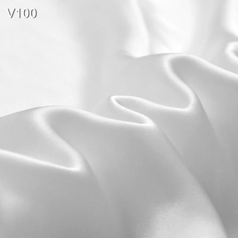 China Tecido De Cetim De Seda, 100% Pura Amoreira, Bridal Heavy Natural, DIY Costura, Casamento pelo Metro Têxtil, Luxo Bege Creme Branco - Image 1