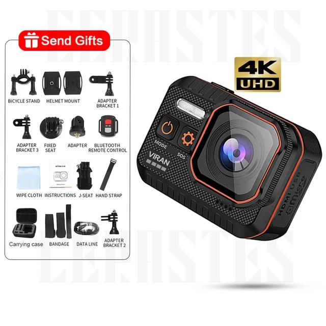 Câmera de Ação 4K 60fps Cerastes com Tela de Controle Remoto e Resistência à Água para Esportes e Aventuras