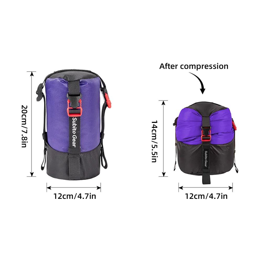 Leve Compressão Stuff Sack, saco de poliéster impermeável, saco de armazenamento para acampar, caminhadas, mochila, 1-2L - Image 1