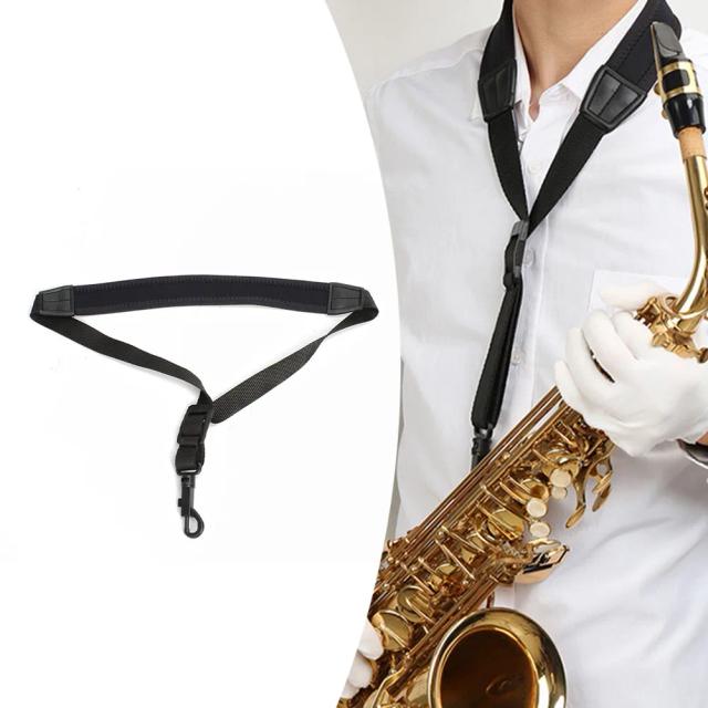 Cinta de Pescoço Ajustável para Instrumentos Musicais: Confortável e Respirável para Saxofone, Clarinete, Trompa Inglesa e Mais
