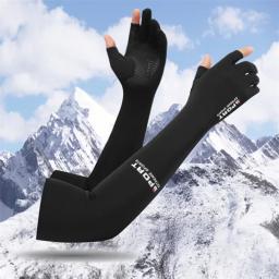 Luvas de proteção solar UV para esportes ao ar livre, Capa de mangas de seda, Luvas de bloqueio solar, Refrigeração, Ciclismo, Corrida, Pesca - Image 3