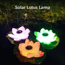 Solar luzes led para piscina, lâmpada de flor flutuante, impermeável, mudando de cor, para jardim, piscina, jardim, quintal, parque - Image 2