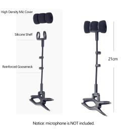 Flauta Microfone Suportes Mic Clipe Flauta, Oboé, Piccolo, Hulusi, erhu, Xiao Tambor, Musical Instrument Rack, Monte Shell Só, nenhum cabo - Image 3