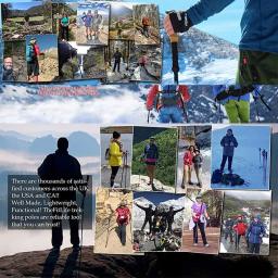 Bastões dobráveis de autodefesa para homens e mulheres, bengalas, pólos de trekking ao ar livre, 2pcs - Image 6