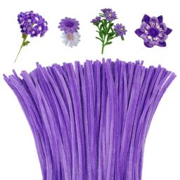 Kraball 200 peças limpadores de cachimbo hastes de chenille para artesanato varas felpudas suprimentos de natal para arte diy decorações de artesanato criativo - Image 1