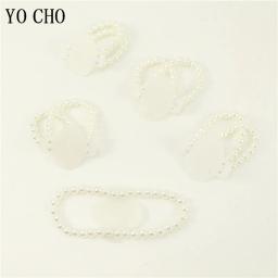 Pulseira Elástica Pérola para a Noiva, Acessórios para Decoração DIY, Handmade Corsage, Pulseira para Festa na Praia, 10 Pcs - Image 2