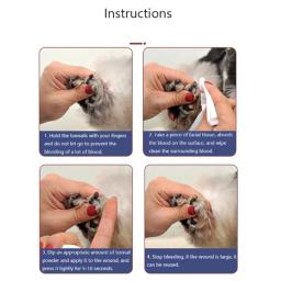 Pó hemostático para animais, Prego do Pé Cura de Feridas Eficaz, Cachorro de Cães e Gatos, Creme Rápido Quebrado - Image 4