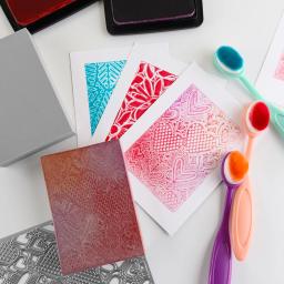 Carimbo de espuma para criar fundo estampado reverso mistura reutilizável moldável blocos de espuma ferramenta para artesanato de papel cartão frontal fazendo - Image 3